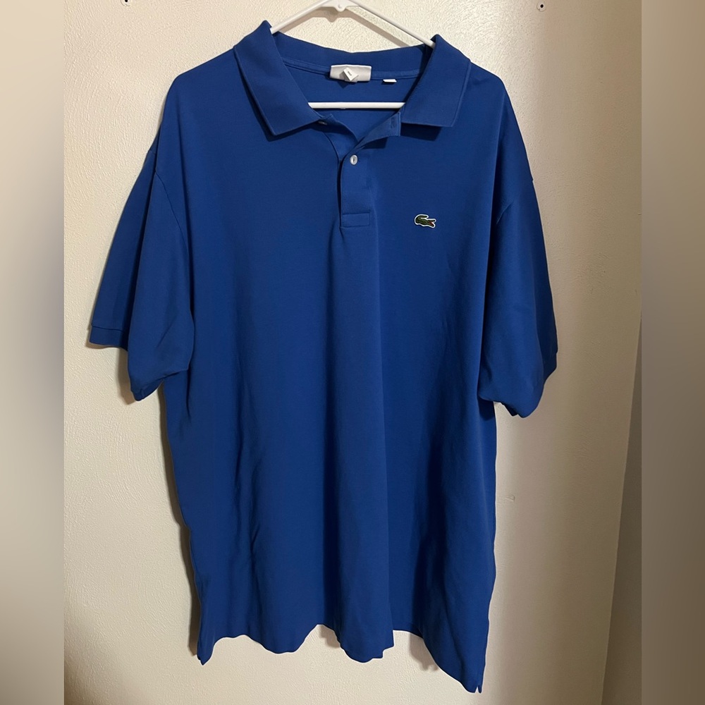 LACOSTE Classic Relaxed Fit Ultra Lightweight Pique Polo Royal Blue Men's Sz 3XL